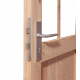 Porte en bois pour sauna exterieur aspect verre dépoli - Karibu