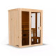 Sauna traditionnel d'intérieur Irava 1 - 1 à 2 places - 68mm - poêle 3,6KW ctrl intégré KARIBU