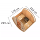 Sauna Tonneau 1 - 2 à 4 places bois massif 38 mm - poêle 9KW ctrl externe KARIBU