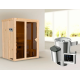 Sauna traditionnel d'intérieur Irava 1 - 1 à 2 places - 68mm - poêle 3,6KW ctrl intégré KARIBU