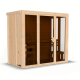 Sauna traditionnel d'intérieur Irava 2 - 3 places - porte vitrée - 68mm - KARIBU