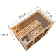 Sauna traditionnel d'intérieur Irava 3 - 3 places - porte vitrée - 68mm - KARIBU
