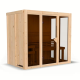 Sauna traditionnel d'intérieur Irava 3 - 3 places - porte vitrée - 68mm - KARIBU
