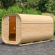Sauna d'extérieur Tonneau Quadro 3 - 2 à 4 places - 38mm - poêle 9KW ctrl Easy Bio - KARIBU