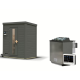 Sauna d’extérieur en bois gris terre Hytti 0 - 2 places - 38mm - poêle Easy Bio 9000W - KARIBU