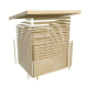 Sauna d’extérieur en bois gris terre Hytti 1 - 3 places - KARIBU