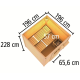Sauna d’extérieur en bois gris terre Hytti 2 - 4 places 38mm - poêle 9KW ctrl externe - KARIBU