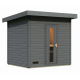 Sauna d’extérieur en bois gris terre Hytti 3 - 5 places 38mm KARIBU