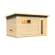 Sauna d’extérieur en bois brut Hytti 6 - 5 places - avec vestibule - KARIBU