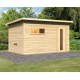 Sauna d’extérieur en bois brut Hytti 6 - 5 places - poêle Easy Bio 9000W - KARIBU