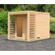 Sauna d’extérieur Angkor 2 - 5 places - poêle 9KW ctrl externe - KARIBU