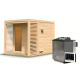 Sauna en bois d’extérieur Angkor 2 - 5 places 38mm - poêle 9KW ctrl easy bio - KARIBU