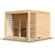 Sauna d’extérieur en bois brut Angkor 3 - 5 places - poêle 9KW ctrl externe - KARIBU