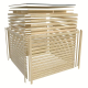 Sauna d’extérieur en bois brut Angkor 3 - 5 places - poêle 9KW ctrl Easy Bio - KARIBU