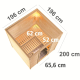 Sauna traditionnel MOJAVE 5 à 6 places 38mm sans couronne - avec porte à économie d'énergie KARIBU