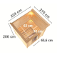 Sauna traditionnel MOJAVE 5 à 6 places 38mm avec couronne et porte à économie d'énergie KARIBU