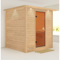 Sauna traditionnel MOJAVE 5 à 6 places 38mm avec couronne et porte classique KARIBU
