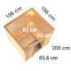 Sauna traditionnel MOJAVE 5 à 6 places 38mm sans couronne - avec porte moderne KARIBU