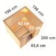 Sauna traditionnel MOJAVE 5 à 6 places 38mm sans couronne - avec porte en verre clair KARIBU