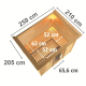 Sauna traditionnel Sonara 6 à 8 places 38mm avec couronne et porte moderne KARIBU