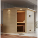 Sauna traditionnel d'intérieur Tanami - 6 à 8 places 38mm - avec couronne KARIBU
