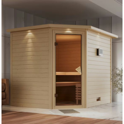 Sauna traditionnel d'intérieur Tanami - 6 à 8 places 38mm - avec couronne KARIBU