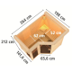 Sauna traditionnel d'intérieur en bois Amara 5 à 6 places 38mm KARIBU