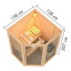 Sauna d'angle 2 à 3 places - 38mm - sans couronne - poêle Easy Bio ctrl externe - porte en verre clair - Yuma - KARIBU
