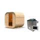 Sauna d'extérieur 2 à 4 places - parois 38mm - porte en verre - poêle avec ctrl externe - Quadro 1 - KARIBU