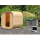 Sauna d'extérieur 2 à 4 places - parois 38mm - porte en verre - poêle Easy Bio ctrl externe - Quadro 1 - KARIBU