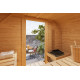 Sauna d'extérieur 4 à 6 places - parois 38mm - porte en verre - Quadro 1 Plus - KARIBU
