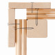Sauna d'extérieur 4 à 6 places - parois 38mm - porte en verre - Quadro 1 Plus - KARIBU