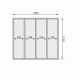 Sauna d'extérieur 4 à 6 places - parois 38mm - porte en verre - poêle Easy Bio ctrl externe - Quadro 1 Plus - KARIBU