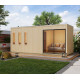 Sauna d'extérieur 4 à 6 places - parois 73mm - bois brut - sans poêle - Monterey - KARIBU