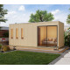 Sauna d'extérieur 4 à 6 places - parois 73mm - bois brut - poêle ctrl externe - Monterey - KARIBU
