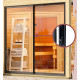 Sauna d'extérieur 4 à 6 places - parois 73mm - bois brut - poêle Easy Bio ctrl externe - Monterey - KARIBU