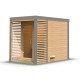 Sauna d'extérieur 2 à 4 places - parois 38mm - avec terrasse - sans poêle - Ares 1 - KARIBU
