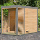 Sauna d'extérieur 2 à 4 places - parois 38mm - avec terrasse - sans poêle - Ares 1 - KARIBU