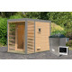 Sauna d'extérieur 2 à 4 places - parois 38mm - avec terrasse - poêle ctrl externe - Ares 1 - KARIBU 