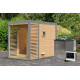 Sauna d'extérieur 2 à 4 places - parois 38mm - avec terrasse - poêle Easy Bio ctrl externe - Ares 1 - KARIBU