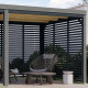 Appentis en bois anthracite et acier gris pour sauna d'extérieur Ares - Karibu