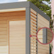 Sauna d'extérieur 4 à 5 places - parois 38mm - avec terrasse - sans poêle - Ares 2 - KARIBU