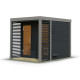 Sauna d'extérieur en bois anthracite 4 à 5 places - parois 38mm - avec terrasse - sans poêle - Ares 2 - KARIBU