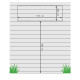 Fenêtre fixe 122x42cm en bois blanc ivoire et verre transparent pour sauna 38mm - Karibu