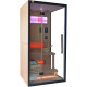 Sauna hybride BLAK 1 place Infrarouge 700W + poêle 3000W et panneau de contrôle Wifi SNÖ 