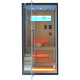 Sauna hybride BLAK 1 place Infrarouge 700W + poêle 3000W et panneau de contrôle Wifi SNÖ 