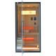 Sauna hybride BLAK 1 place Infrarouge 700W + poêle 3000W et panneau de contrôle Wifi SNÖ 