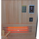Sauna hybride BLAK 1 place Infrarouge 700W + poêle 3000W et panneau de contrôle Wifi SNÖ 