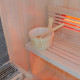 Sauna hybride BLAK 1 place Infrarouge 700W + poêle 3000W et panneau de contrôle Wifi SNÖ 