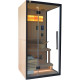 Sauna hybride BLAK 1 place Infrarouge 700W + poêle 3000W et panneau de contrôle Wifi SNÖ 